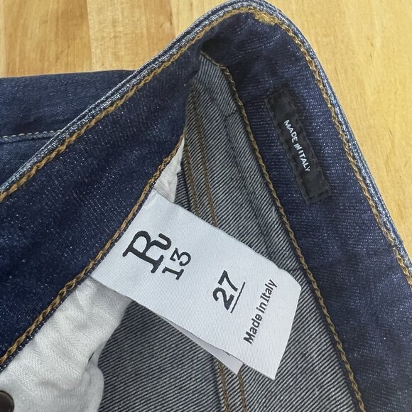 R13 Jeans Alison Skinny Camden Barbed Wire Rips Distressed Made In Italy Size 27 - Picture 7 of 13